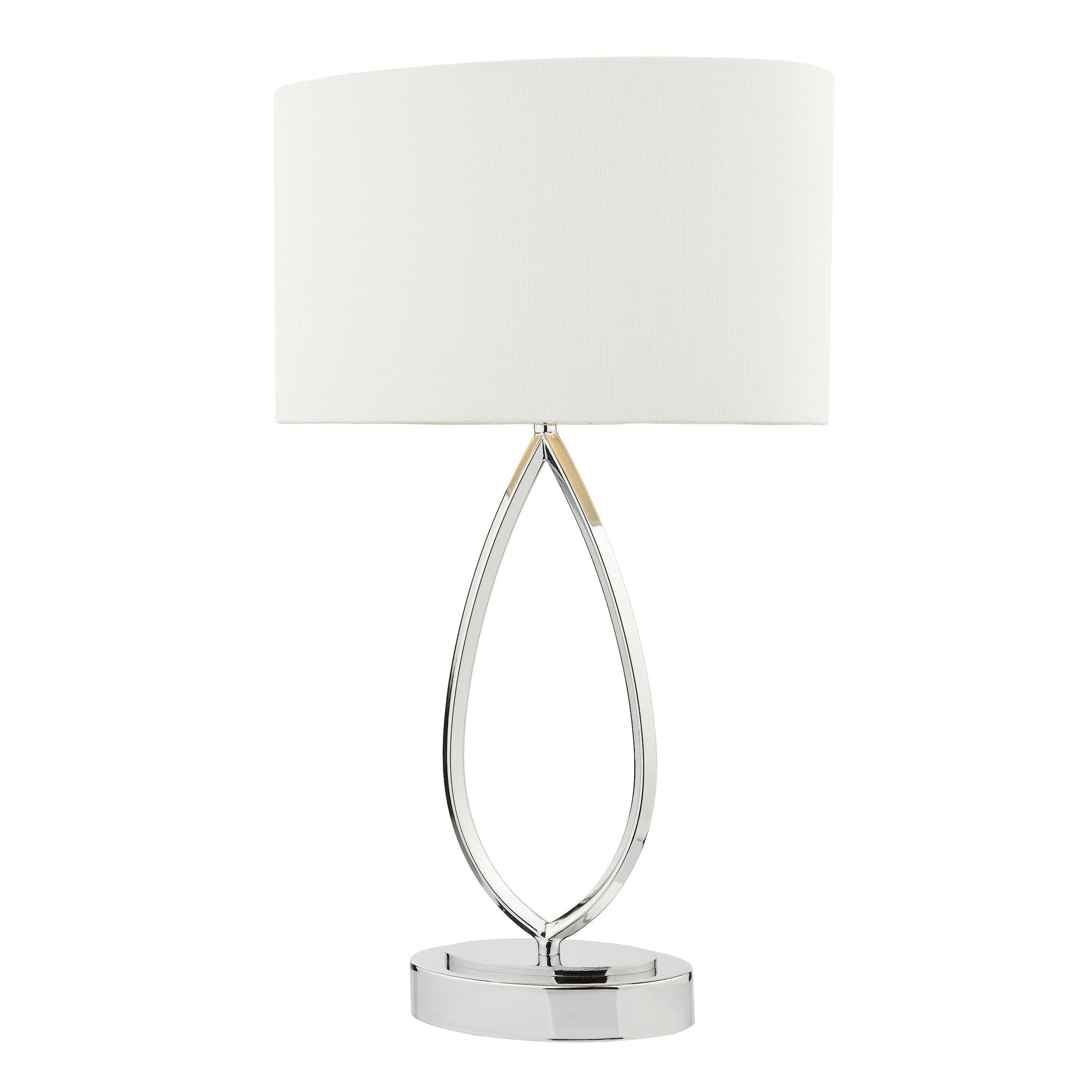 dar lighting Wyatt Touch Table Lamp Polished Chrome With Shade WYA4250