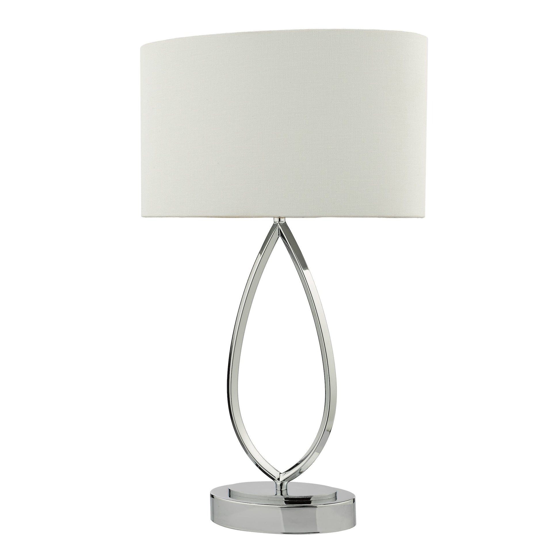 dar lighting Wyatt Touch Table Lamp Polished Chrome With Shade WYA4250