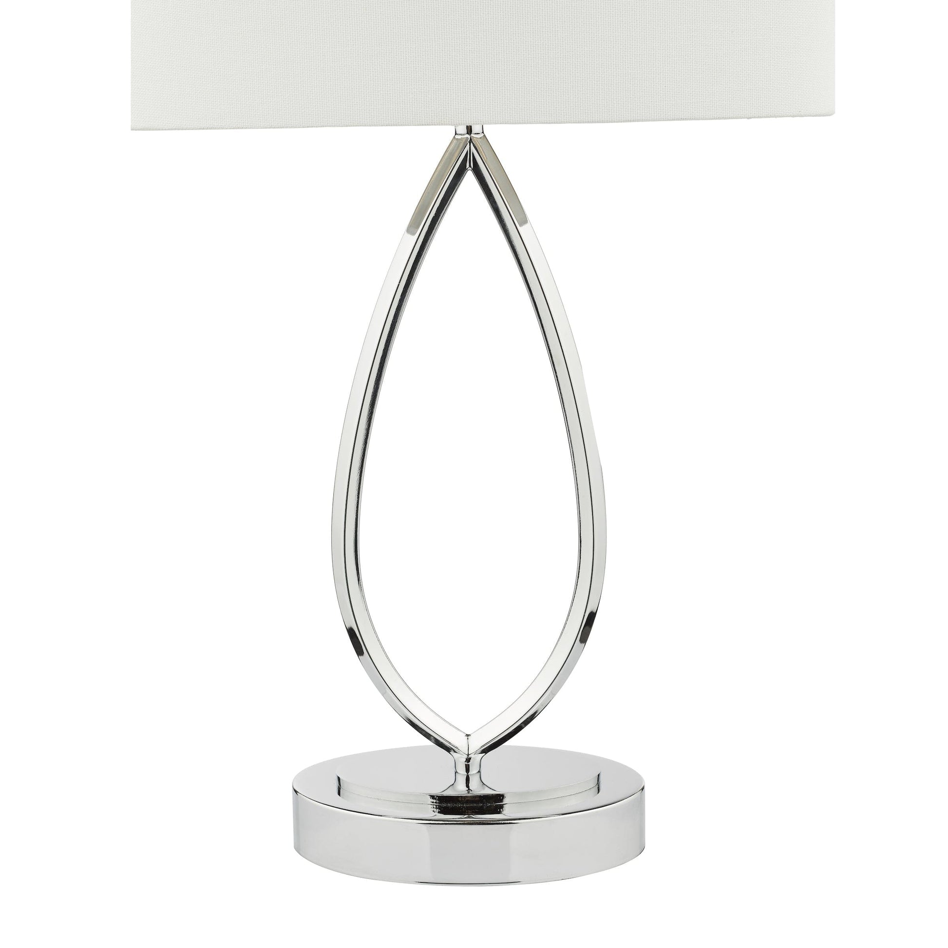 dar lighting Wyatt Touch Table Lamp Polished Chrome With Shade WYA4250