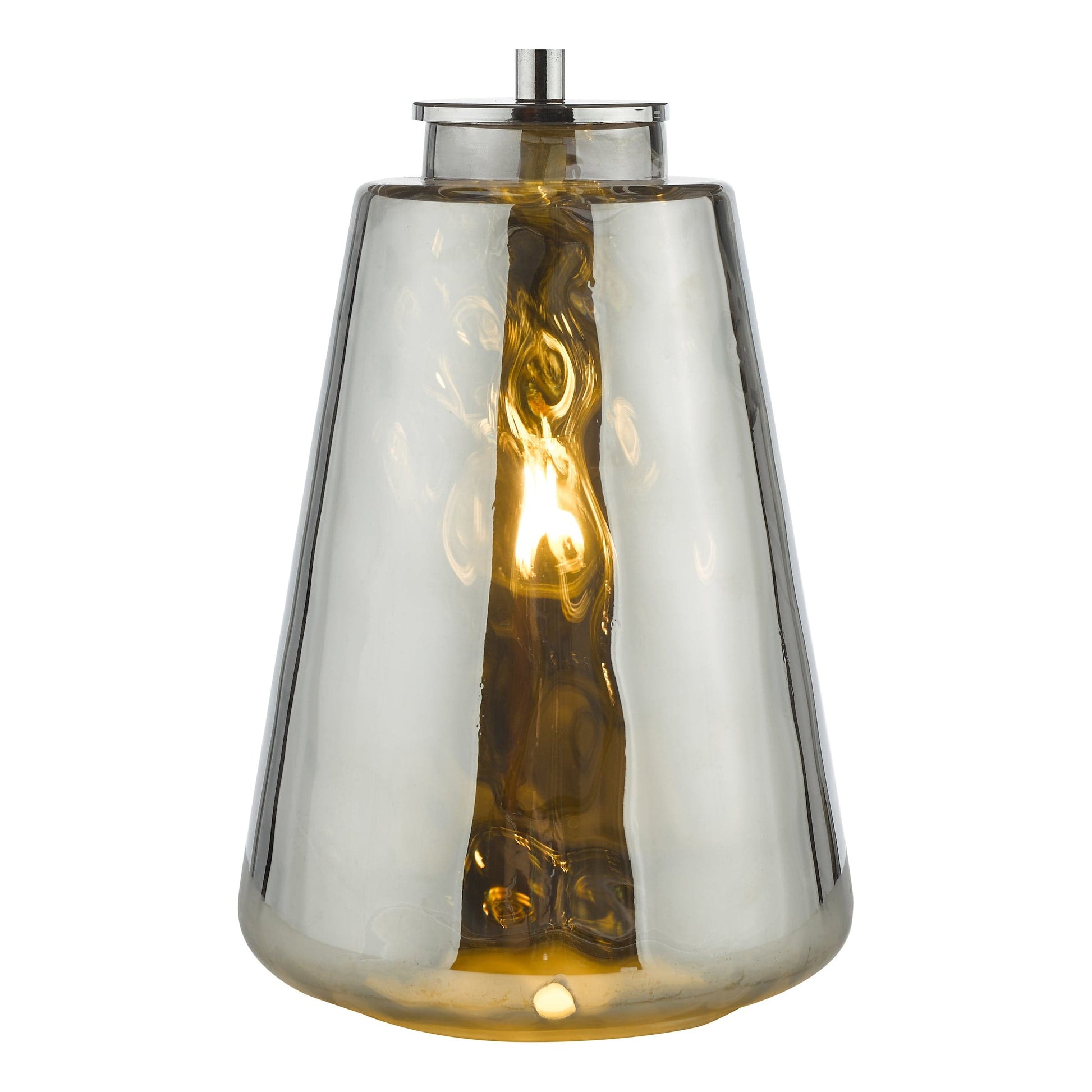 dar lighting Wycliffe Table Lamp Smoked Glass With Shade WYC4210