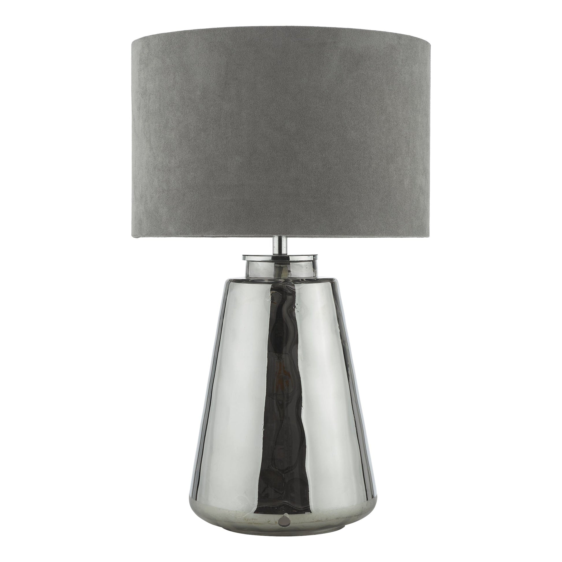 dar lighting Wycliffe Table Lamp Smoked Glass With Shade WYC4210
