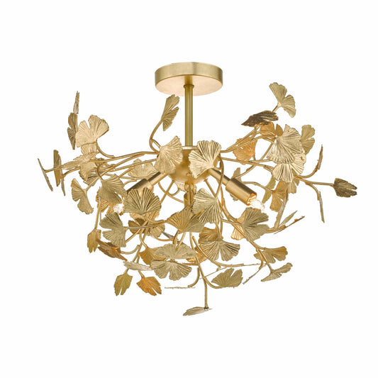 dar lighting Yadira 4 Light Semi Flush Gold Leaf YAD0435