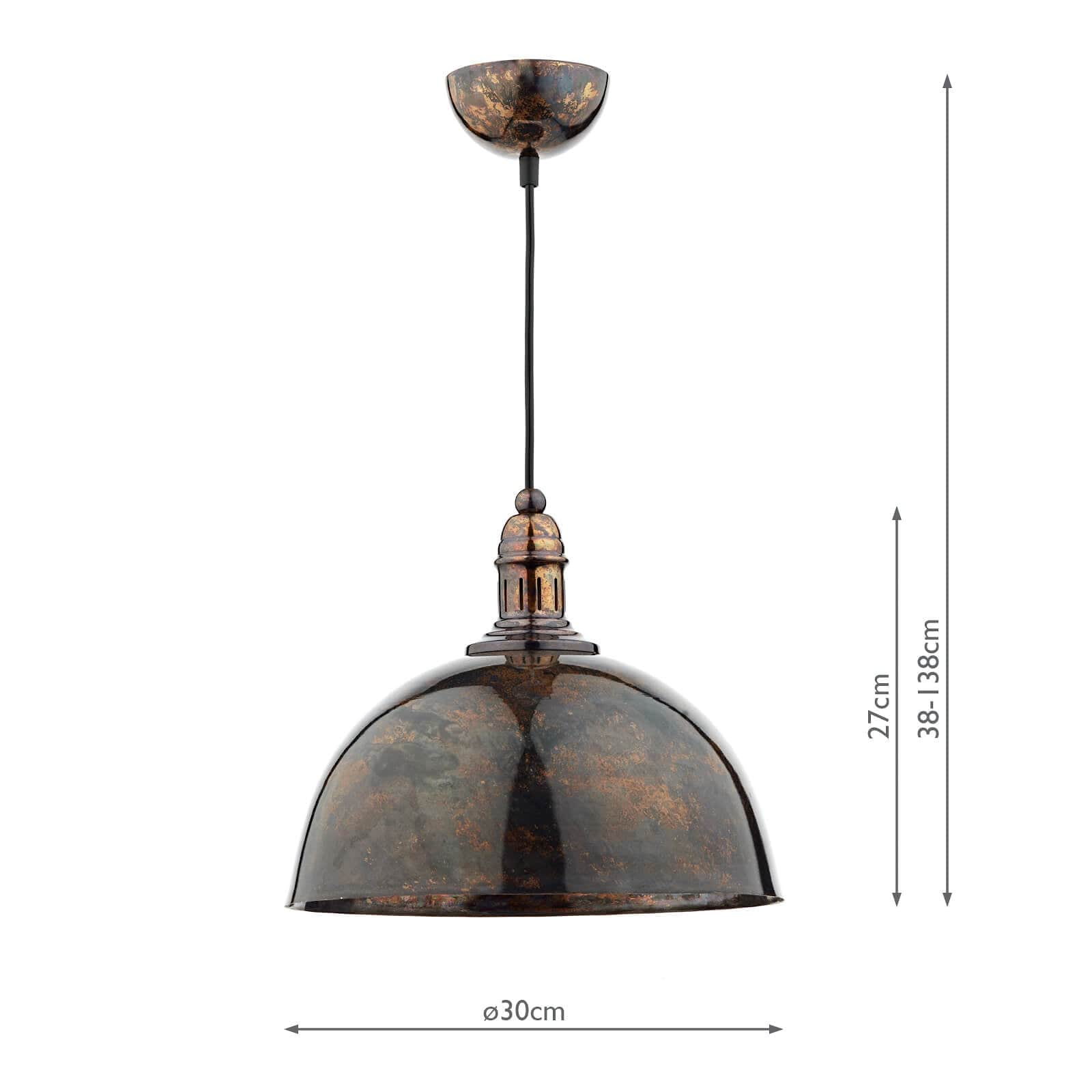 dar lighting Yoko 1 Light Pendant Mottled Bronze YOK0163