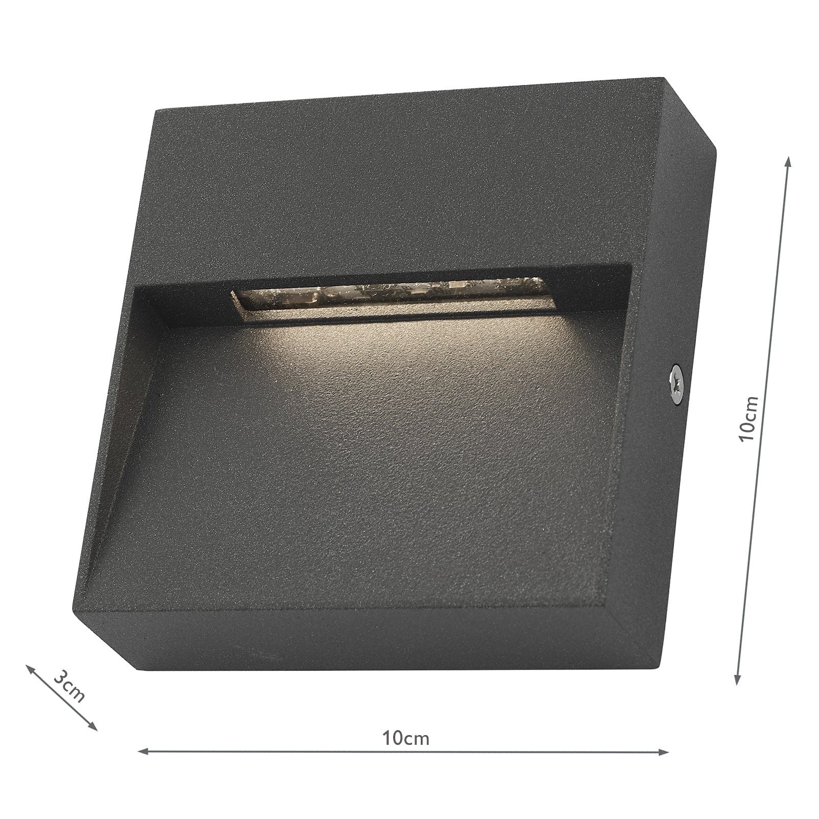 dar lighting Yukon Outdoor Wall Light Square Eyelid Anthracite IP65 LED YUK2139