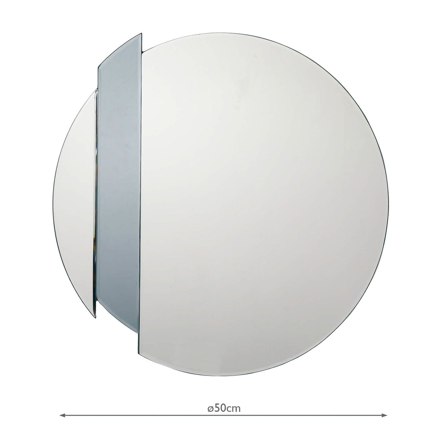 dar lighting Yulia Silver And Smoked Mirror 50cm 002YUL50