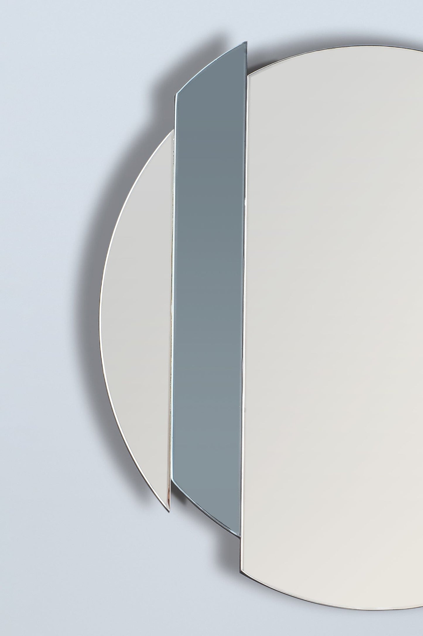 dar lighting Yulia Silver And Smoked Mirror 50cm 002YUL50