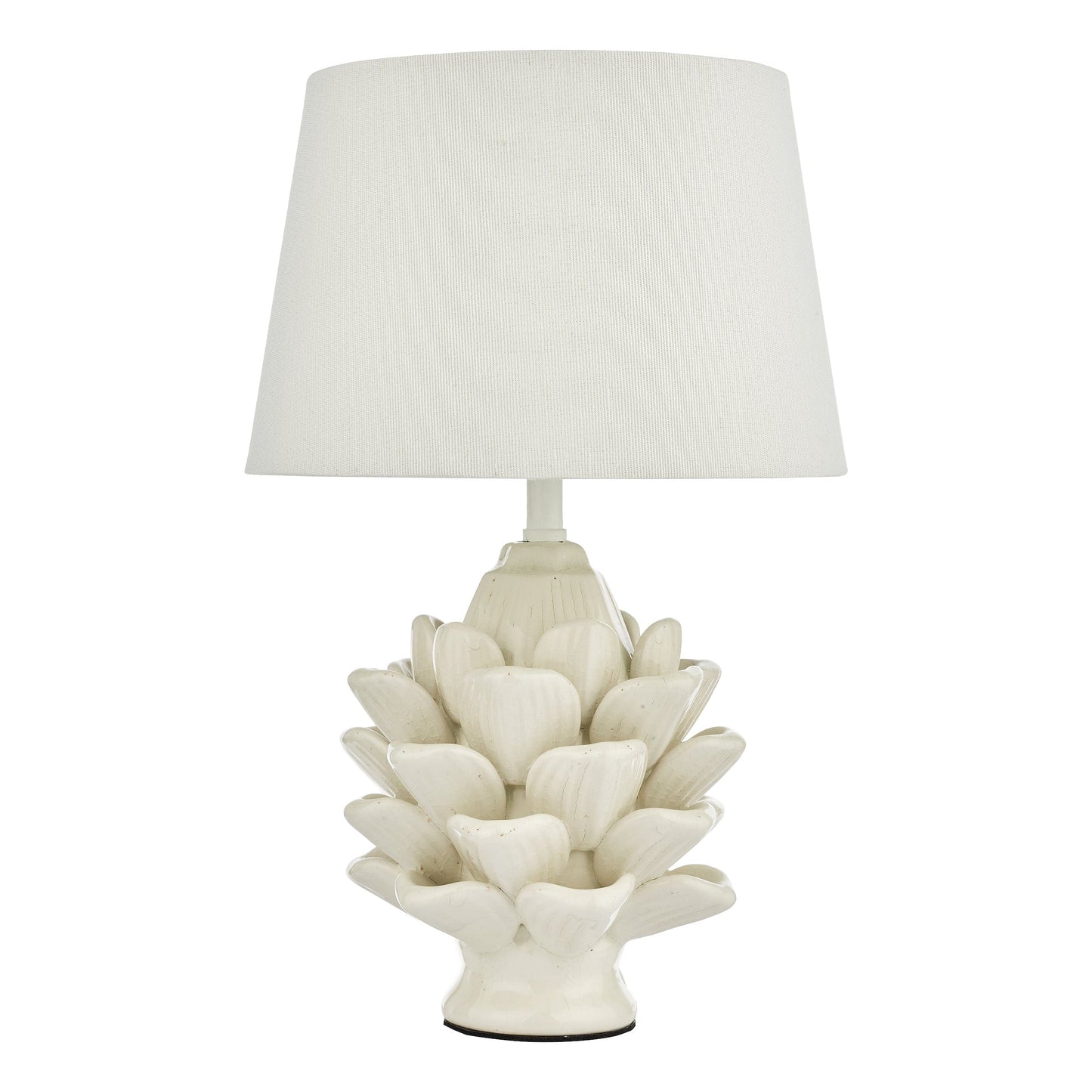 dar lighting Zala Table Lamp Cream Ceramic With Shade ZAL4233