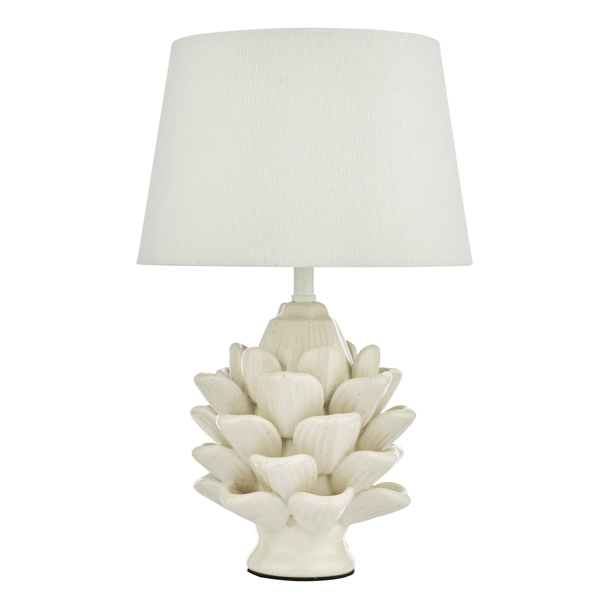 dar lighting Zala Table Lamp Cream Ceramic With Shade ZAL4233