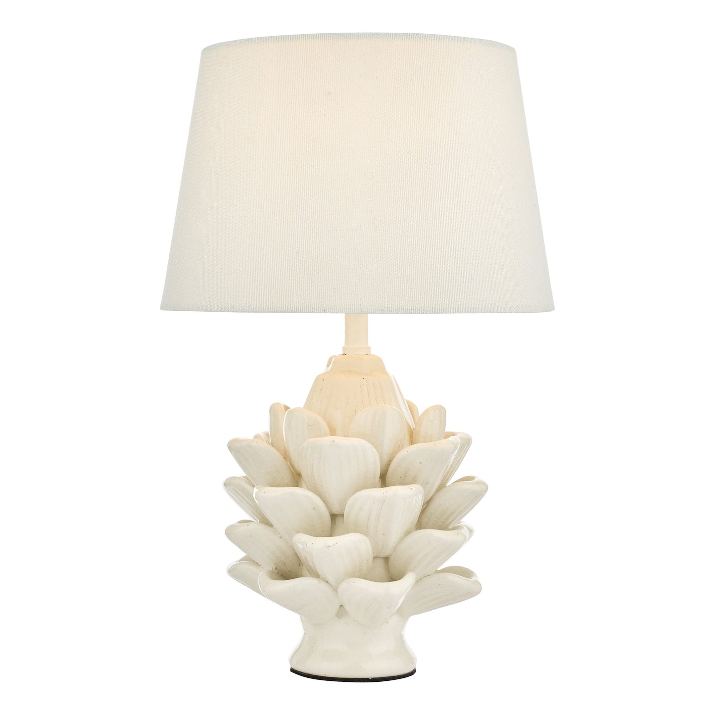 dar lighting Zala Table Lamp Cream Ceramic With Shade ZAL4233