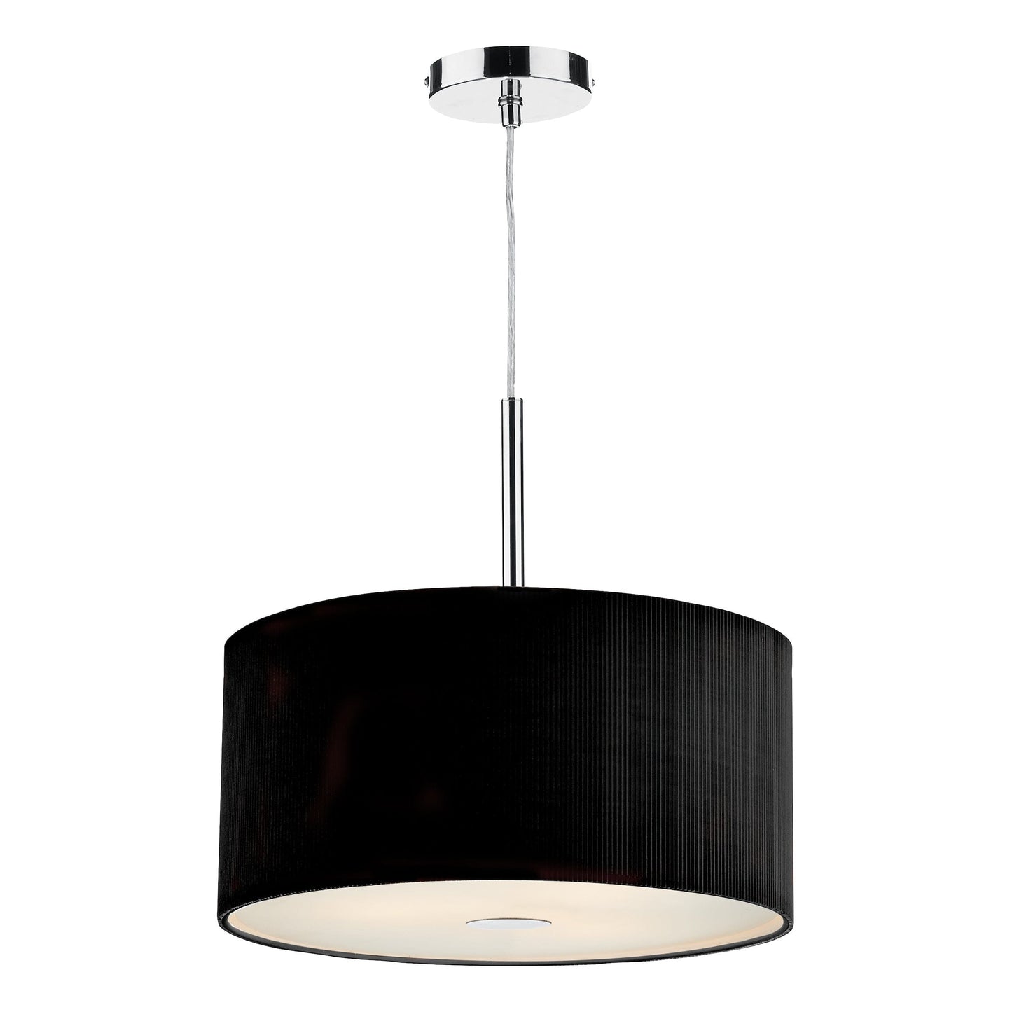 dar lighting Zaragoza 3 Light Pendant Black 40cm ZAR1022