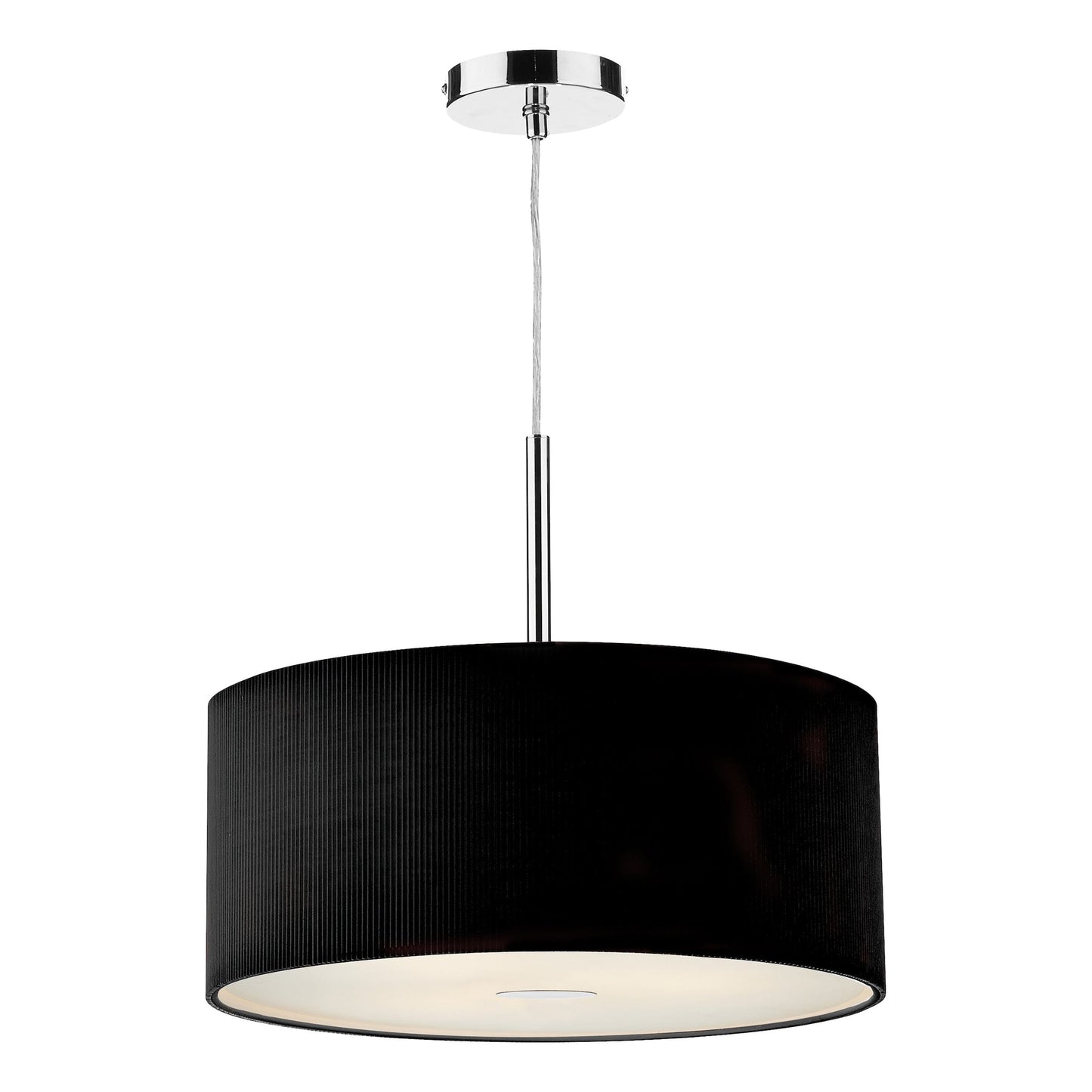 dar lighting Zaragoza 3 Light Pendant Black 60cm ZAR1722