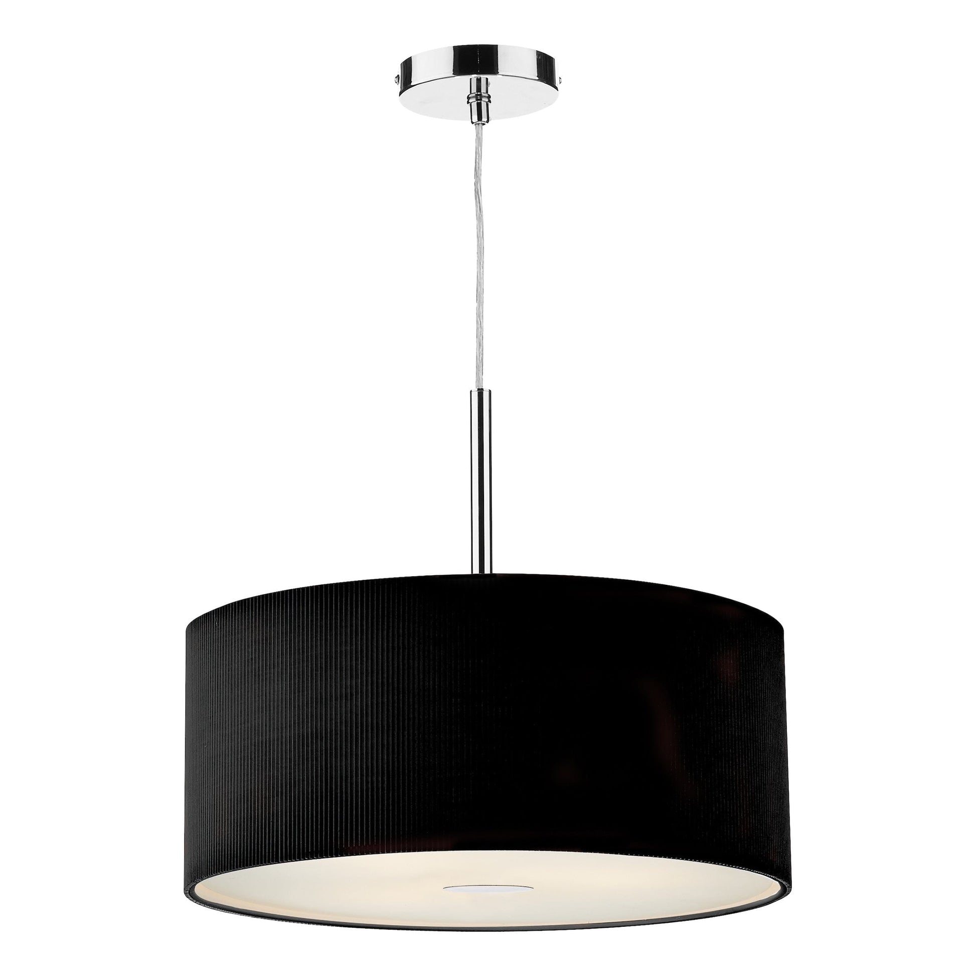 dar lighting Zaragoza 3 Light Pendant Black 60cm ZAR1722