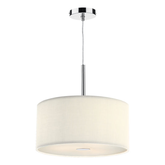 dar lighting Zaragoza 3 Light Pendant Cream 40cm ZAR1033