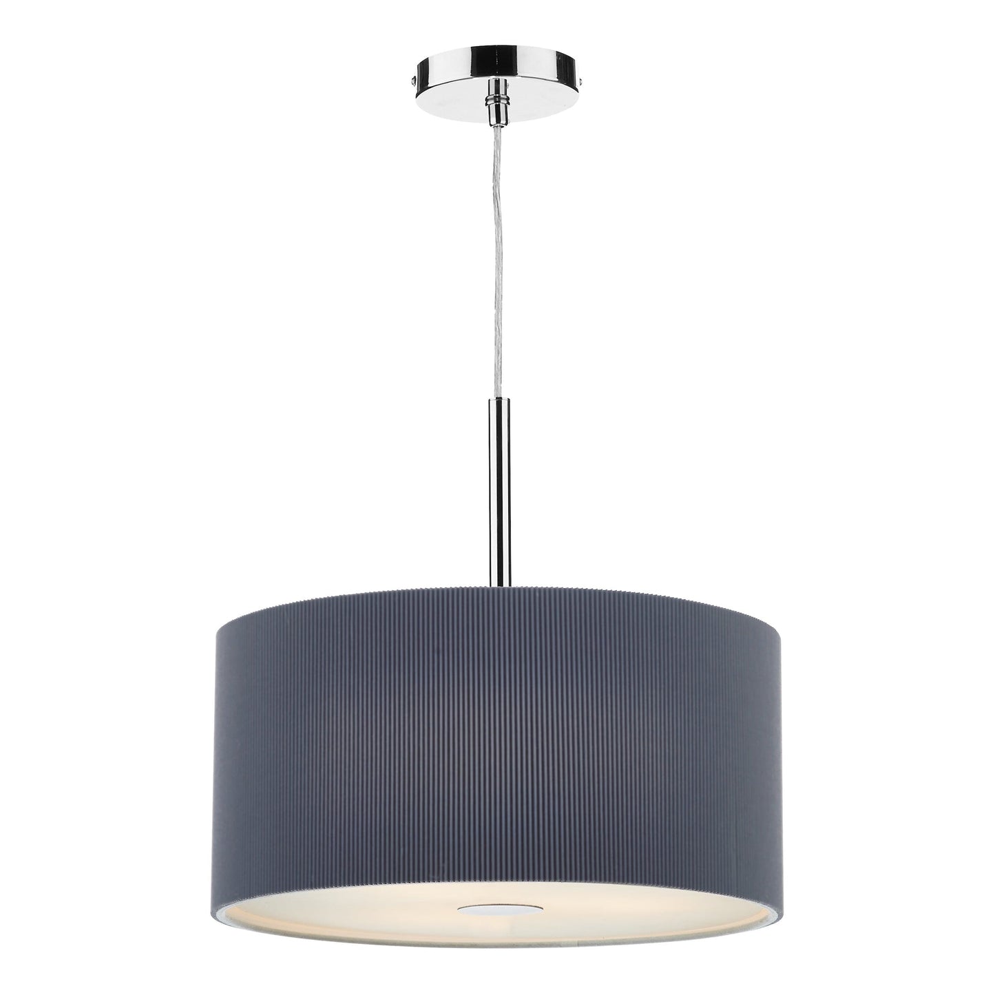 dar lighting Zaragoza 3 Light Pendant Grey 40cm ZAR1039