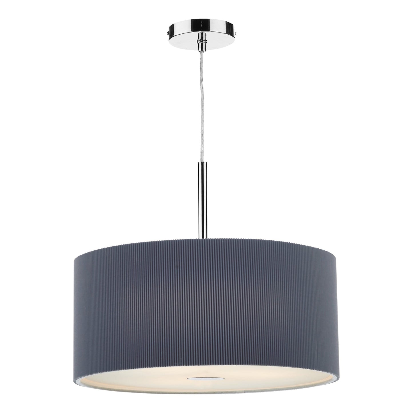 dar lighting Zaragoza 3 Light Pendant Grey 60cm ZAR1739