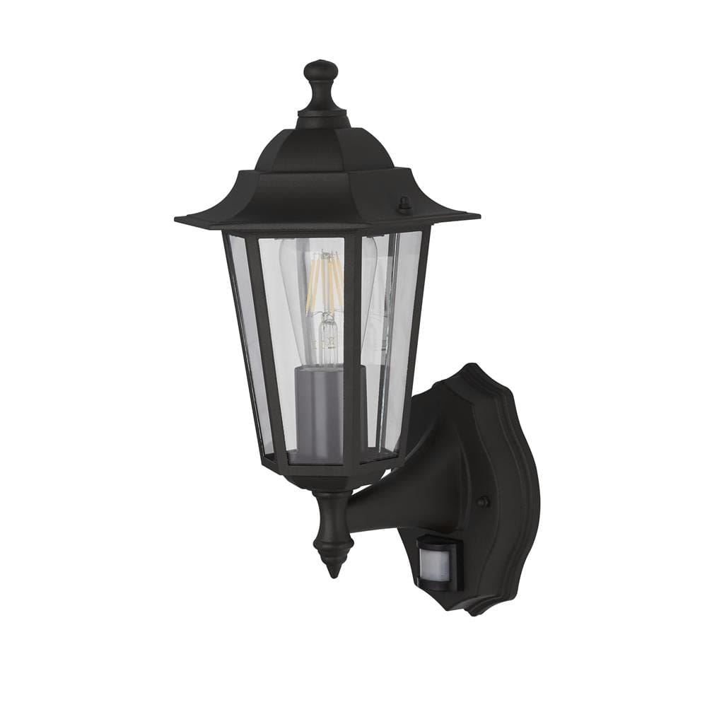 Searchlight Alex Outdoor Wall Light - Black Metal & Glass 68001BK