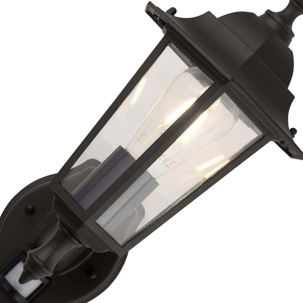 Searchlight Alex Outdoor Wall Light - Black Metal & Glass 68001BK