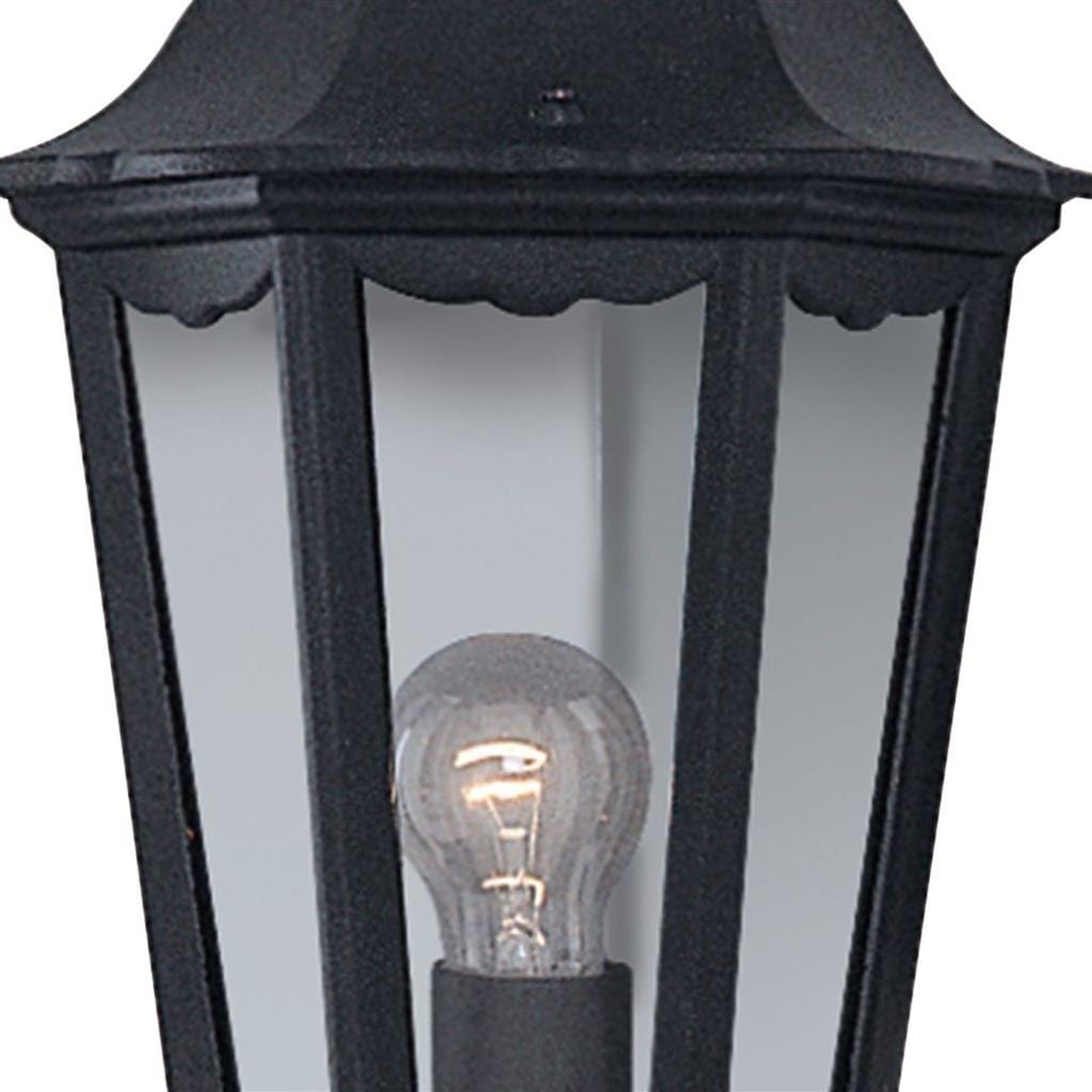 Searchlight Alex  Outdoor Wall Light - Black Metal & Glass 82505BK