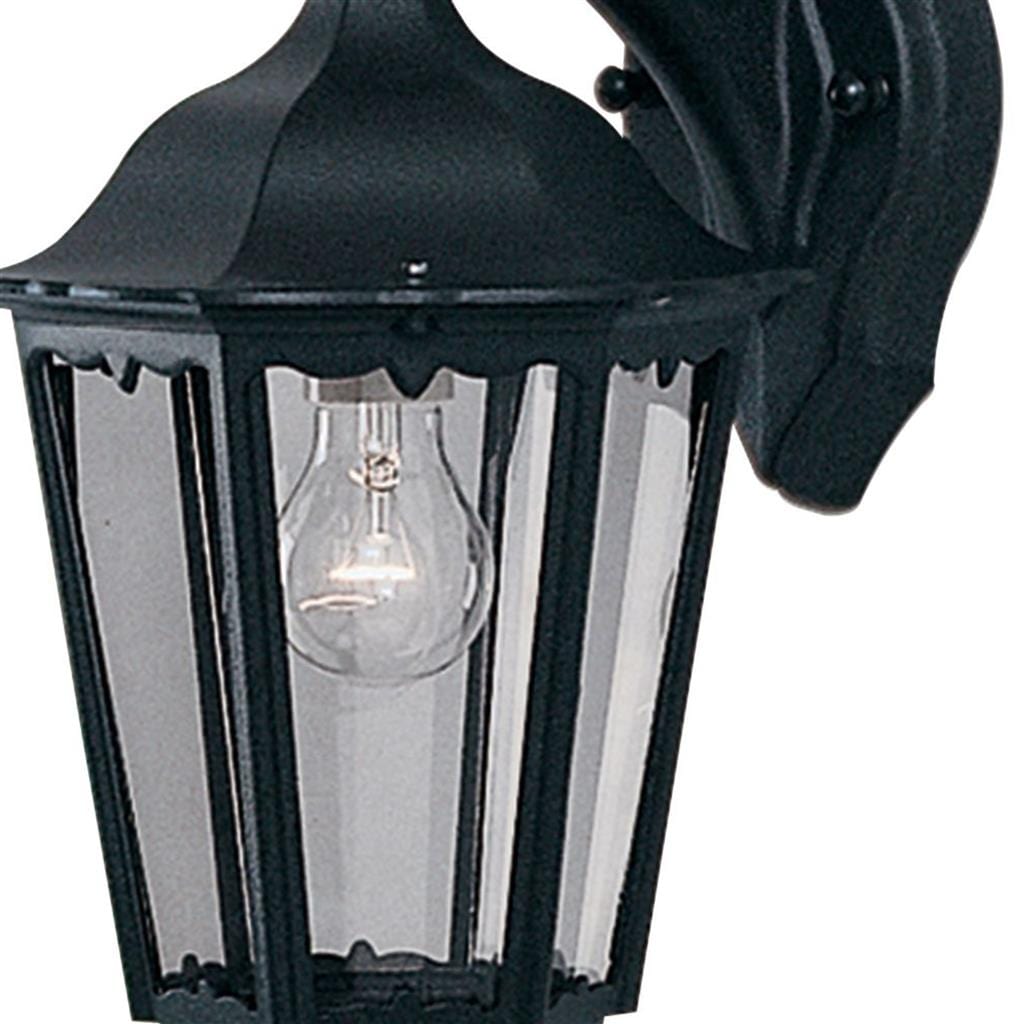 Searchlight Alex  Outdoor Wall Light - Black Metal & Glass 82531BK