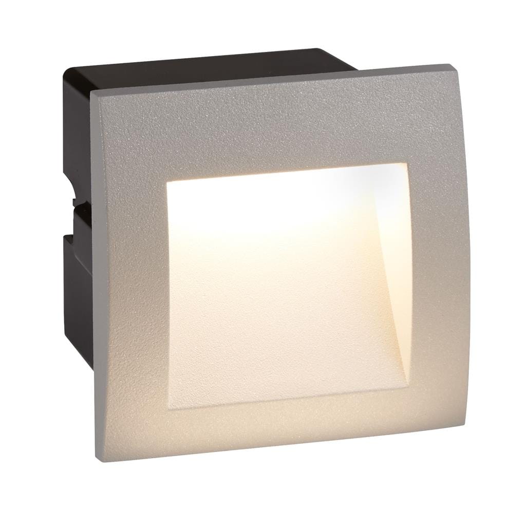 Searchlight Ankle Outdoor Wall Light - Grey Aluminium & Frosted Glass 0661GY