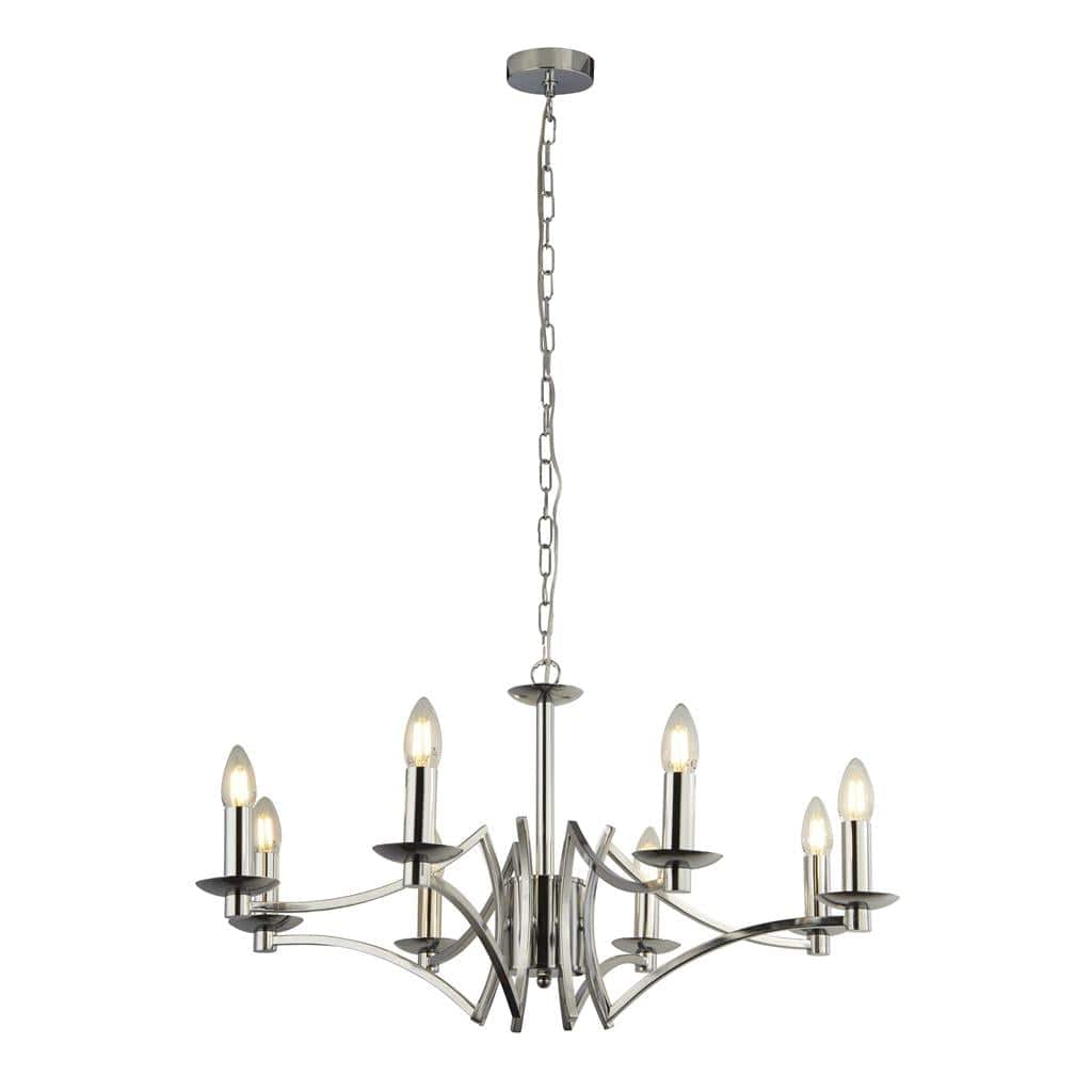 Searchlight Ascot  8Lt Pendant - Chrome Metal 41312-8CC