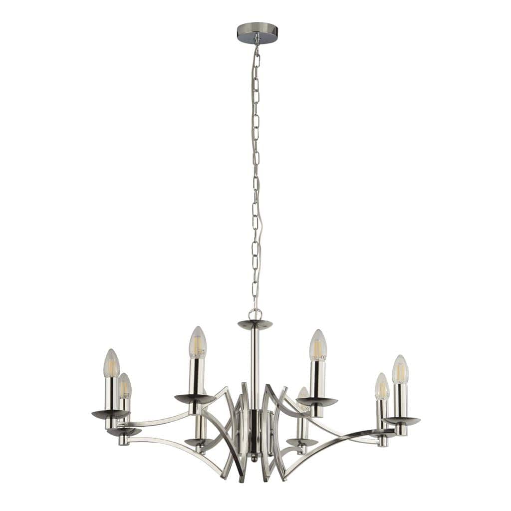 Searchlight Ascot  8Lt Pendant - Chrome Metal 41312-8CC