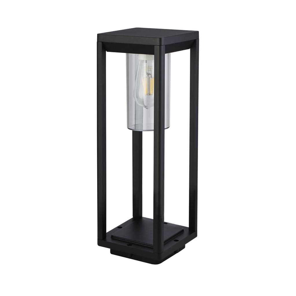 Searchlight Atlanta Outdoor Post - Black Metal & Polycarbonate 28731-450