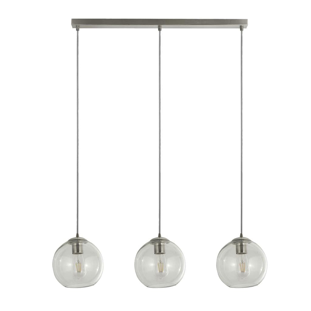 Searchlight Balls 3Lt Bar Pendant - Chrome & Clear Glass 1623-3CL