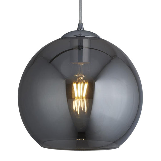 Searchlight Balls  Pendant  - Chrome Metal & Smoked Glass 1621SM