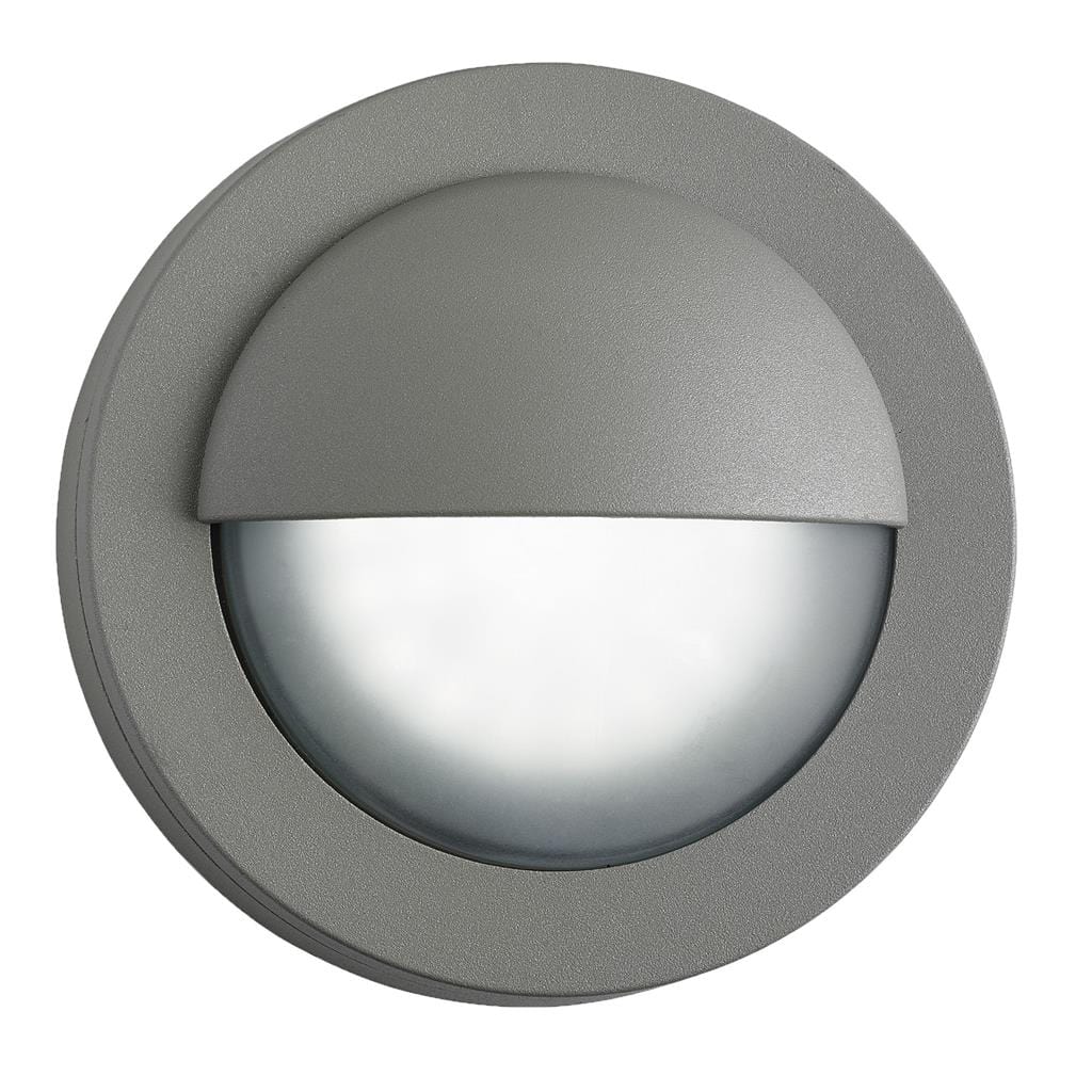 Searchlight Bangor Outdoor Wall Light- Grey Metal & Polycarbonate 1402GY