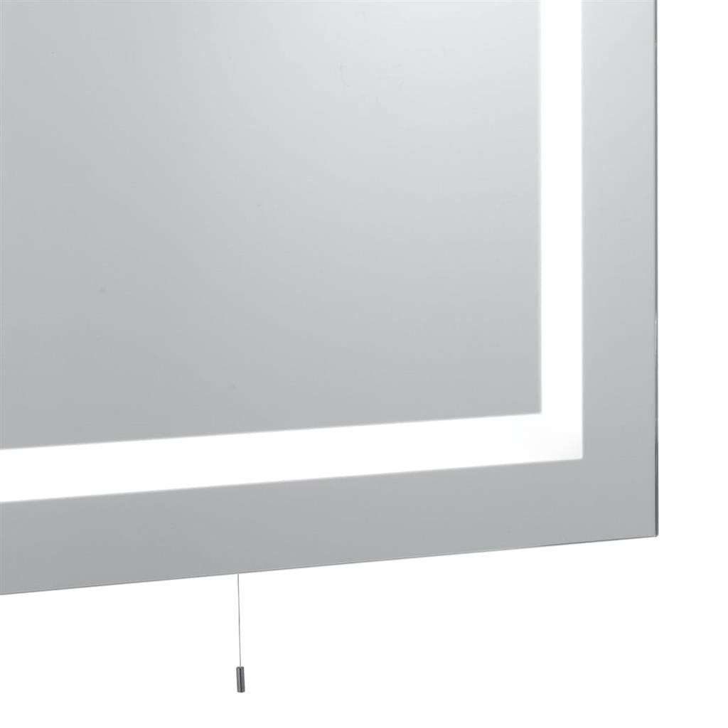 Searchlight Bathroom LED Rectangular Mirror  -  Mirrored Glass, IP44 8510