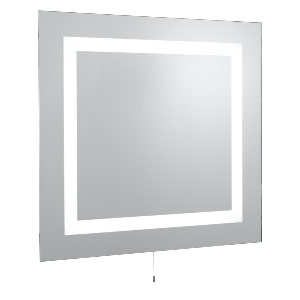 Searchlight Bathroom LED Rectangular Mirror  -  Mirrored Glass, IP44 8510