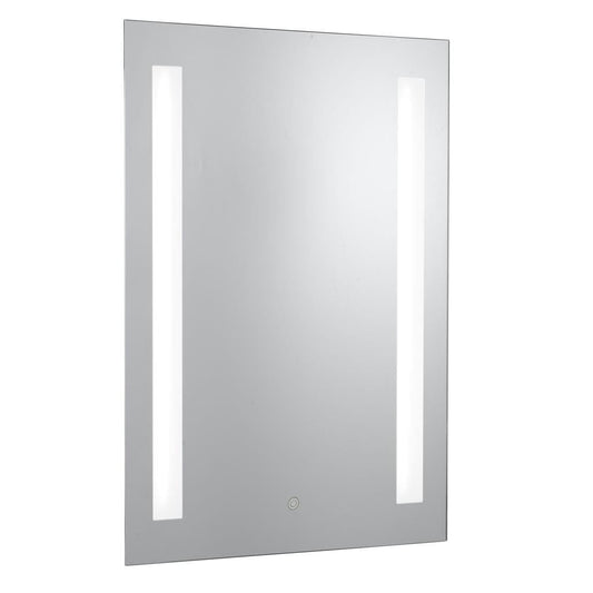 Searchlight Bathroom Mirror w Shaving Socket  -  Chrome & Frosted, IP44 7450