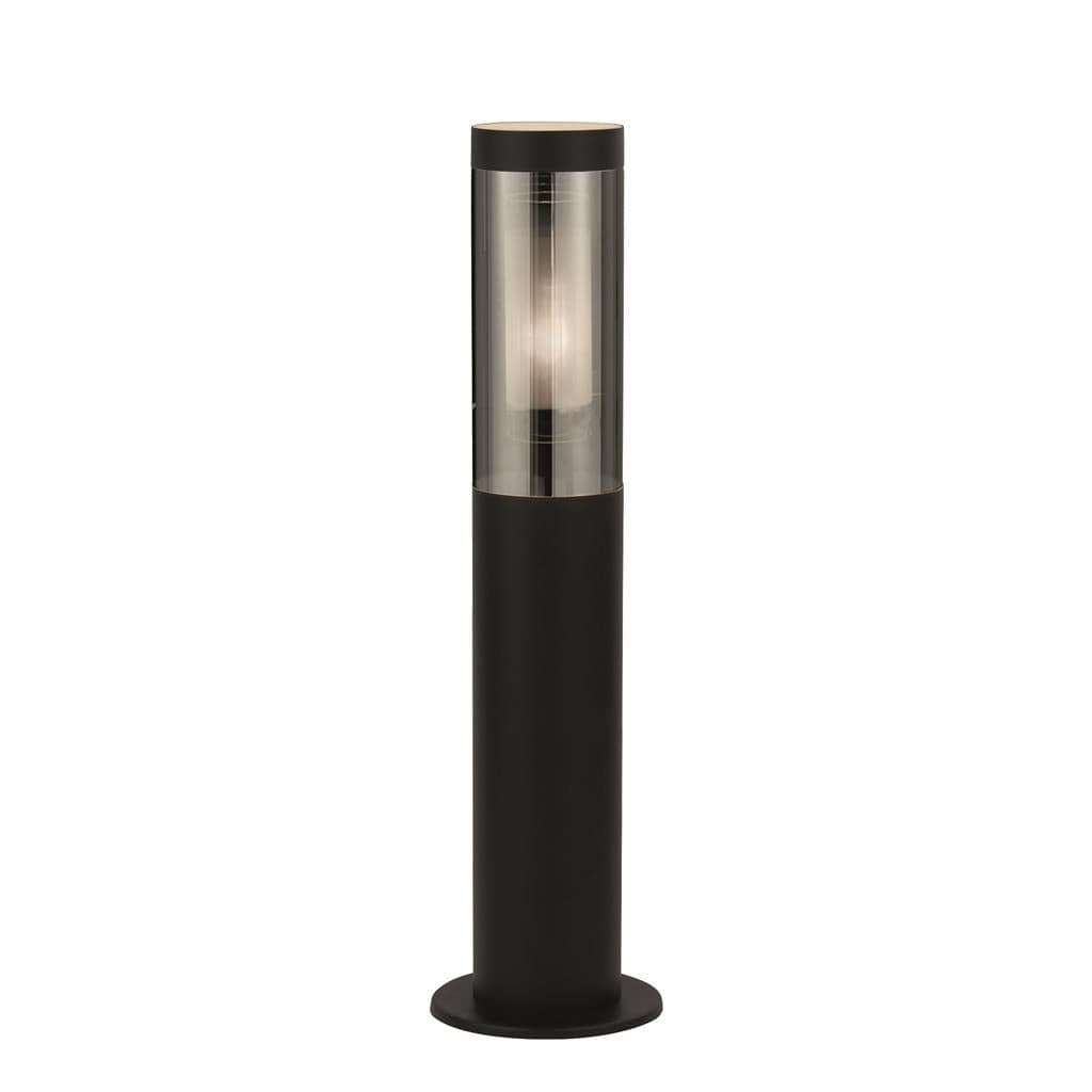 Searchlight Batton Outdoor Post - Black Metal & Smoked Polycarbonate 93901-450BK