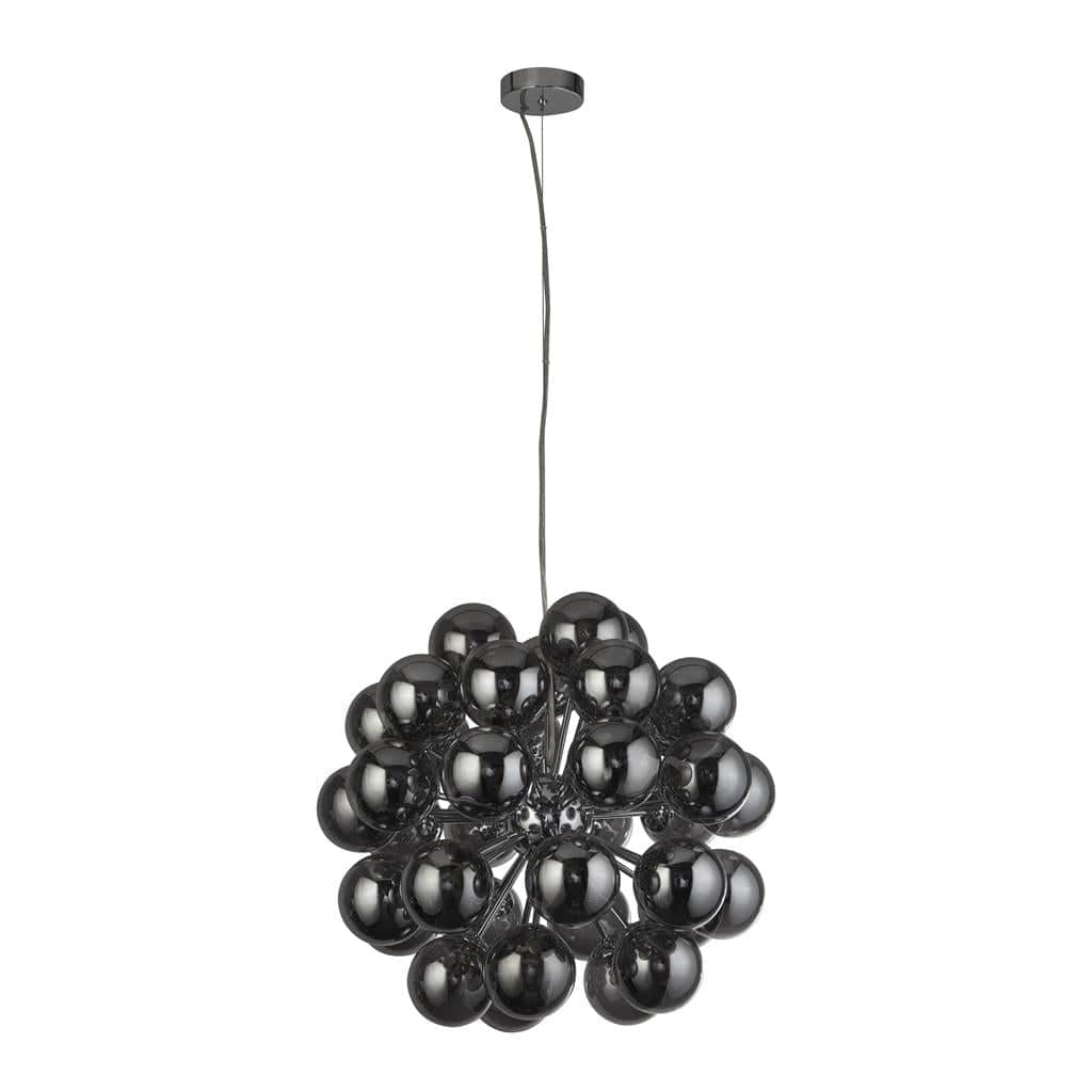 Searchlight Berry 27Lt Pendant - Chrome Metal & Smoked Glass 52131-27SM