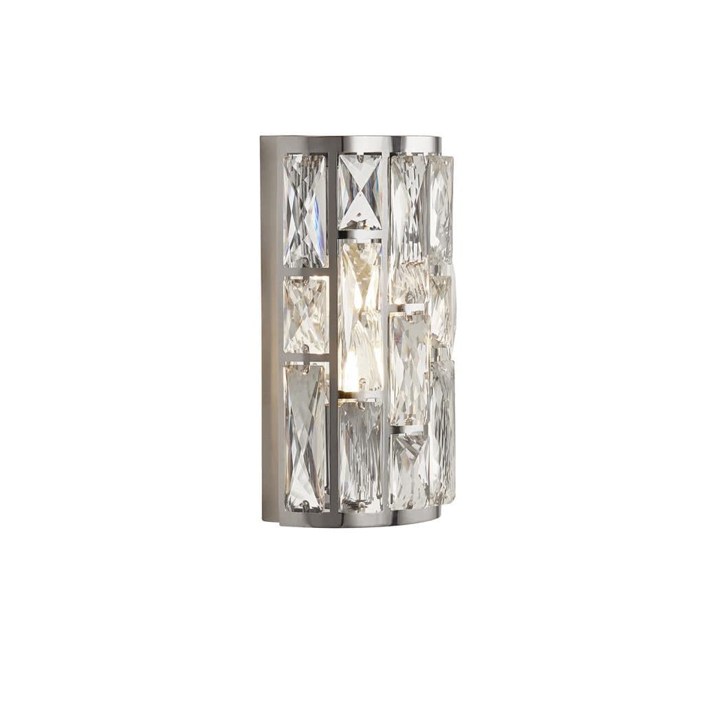 Searchlight Bijou  2Lt Wall Light  - Chrome Metal & Crystal Glass 6582-2CC