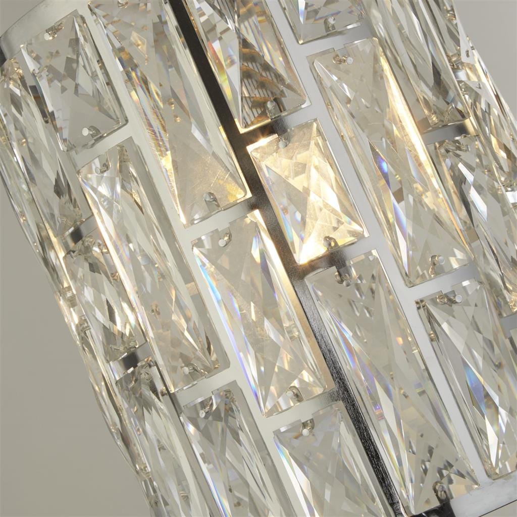 Searchlight Bijou Pendant - Chrome Metal & Crystal Glass 6581-1CC