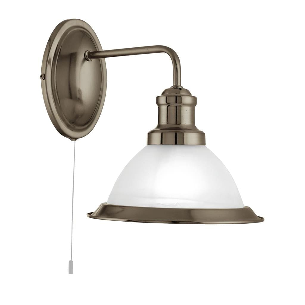 Searchlight Bistro Wall Light - Antique Brass & Glass 1481AB