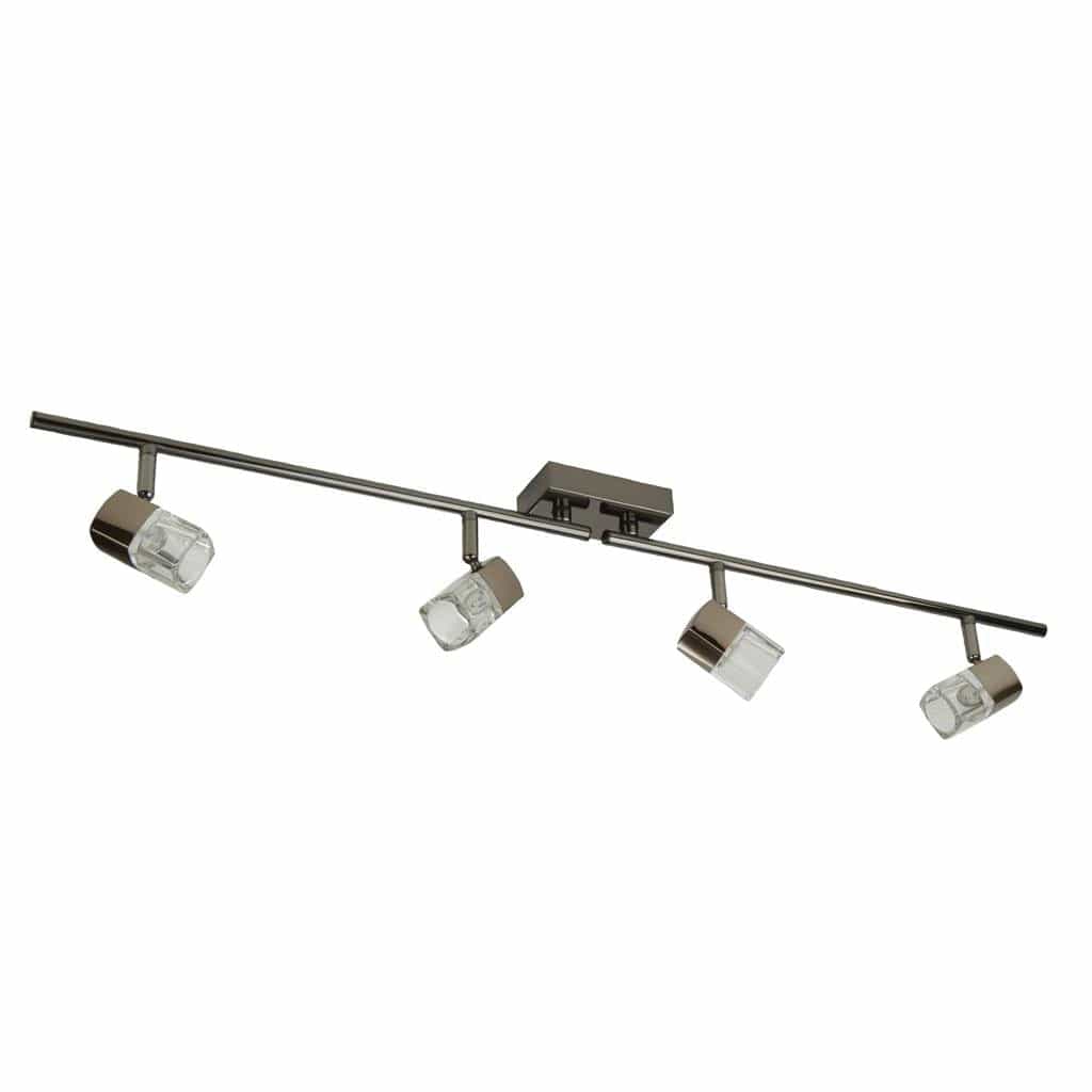 Searchlight Blocs 4Lt Split Bar Spotlight - Chrome & Clear Glass 9884BC