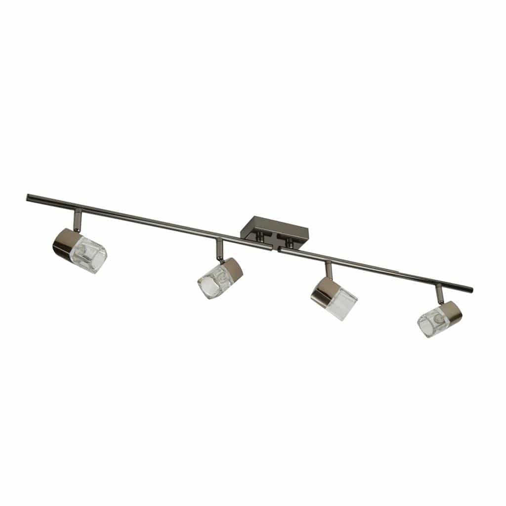 Searchlight Blocs 4Lt Split Bar Spotlight - Chrome & Clear Glass 9884BC