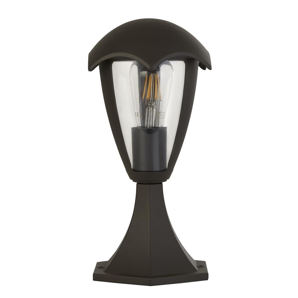 Searchlight Bluebell Outdoor Post - Grey Metal & Clear Polycarb 57892-300