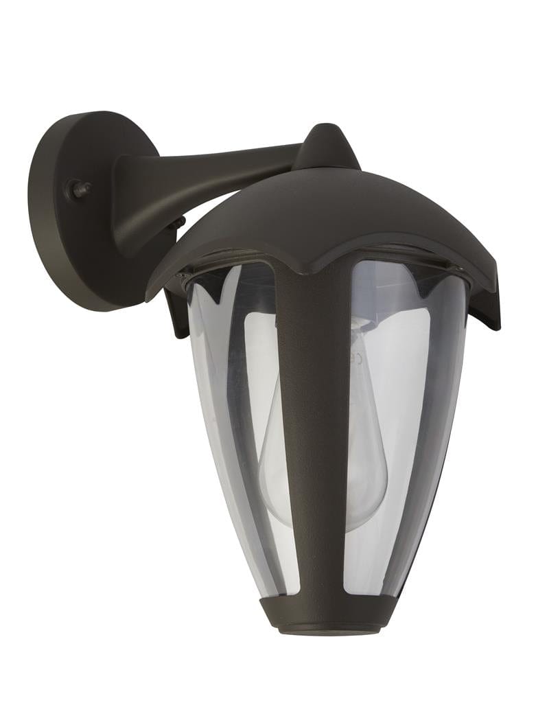 Searchlight Bluebell Outdoor Wall Light - Grey Metal & Clear Polycarb 57891GY