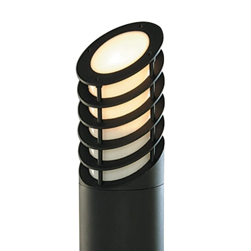 Searchlight Bollards 450mm Outdoor Post - Black Aluminium & Glass, IP44 1086-450