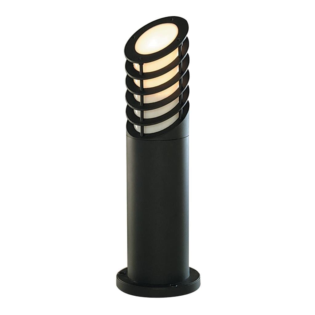 Searchlight Bollards 450mm Outdoor Post - Black Aluminium & Glass, IP44 1086-450