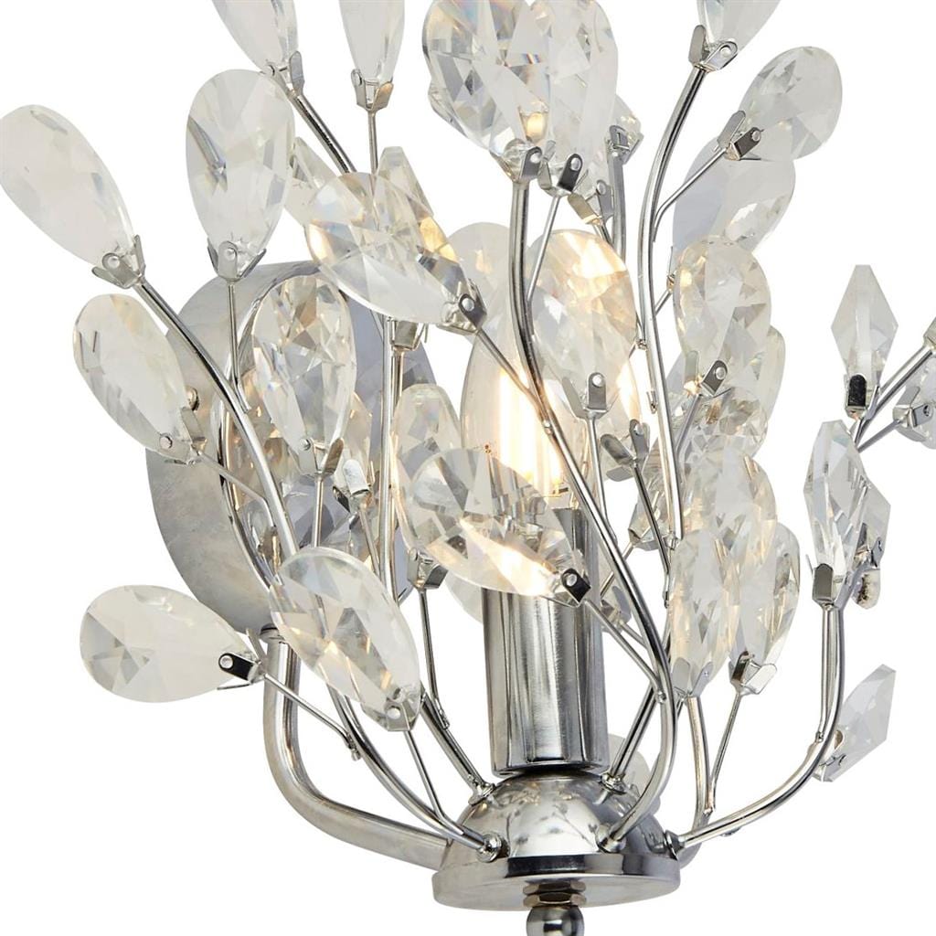 Searchlight Bouquet 7Lt Wall Light - Chrome & Crystal Glass 8011-1CC