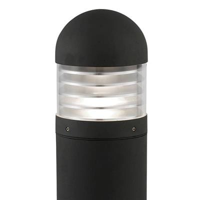 Searchlight Bronx Outdoor Post- Black Metal, Clear Glass & Polycarbonate 7900-900