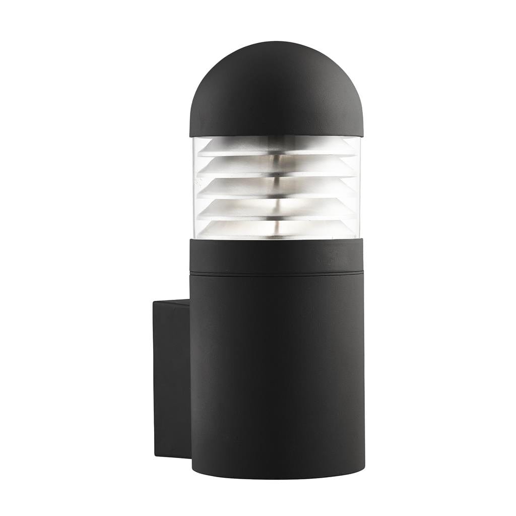 Searchlight Bronx Outdoor Wall Light-Black Metal, Clear Glass & Polycarb 7899BK