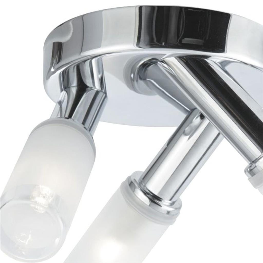 Searchlight Bubbles 3Lt Round Spotlight - Chrome Metal & Frosted Glass 2653-3CC-LED