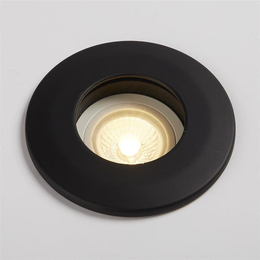 Searchlight Burford Bathroom Black Downlight, IP65, Fire Rated 72310BK