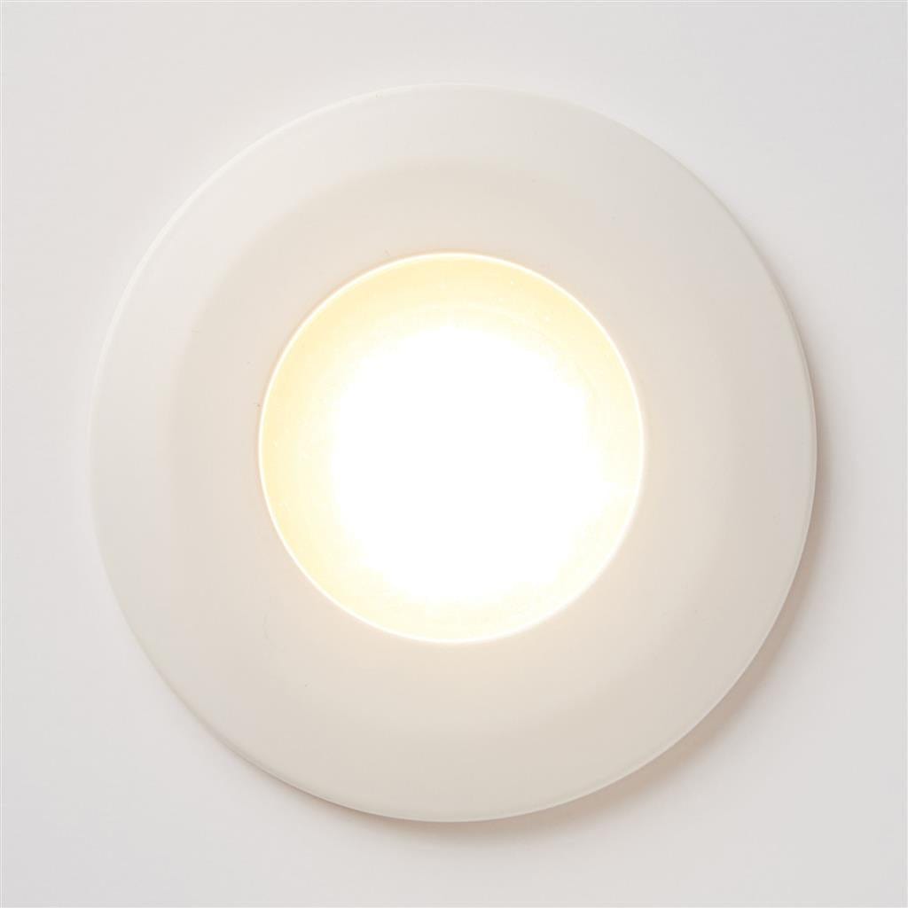 Searchlight Burford Bathroom White Downlight, IP65, Fire Rated 72310WH